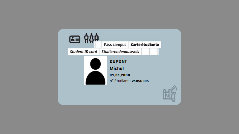 Autocollant sticker vignette carte étudiant étudiante année 2023